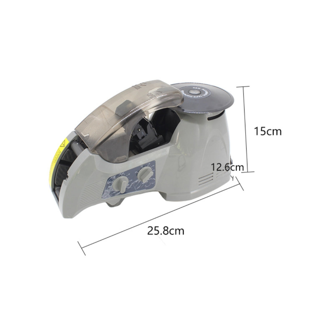 Transparent Cover Desktop Tape Cutting Machine Yellow Blade Area Automatic Tape Cutter