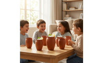 6 Pieces Terracotta-Brown Cantarito Cup Dishwasher Safe Cup Sturdy Drinking Cups Rustic for Hosts, Bartenders, Home Establishments, Parties, Everyday Use