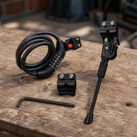 Mountain Bike Kickstand with Lock, Adjustable Side Stand for 22-29 inch Wheels & 700c Bikes