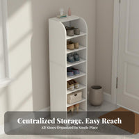 Space-Saving Multi-Tier Shoe Rack Narrow Footprint Multi-Tier Shoe Shelf Large Capacity Footwear Organizer Easy Assembly for Students, Apartment Dwellers, Families, Entryway, Dorm Room, Hallway, Bedroom