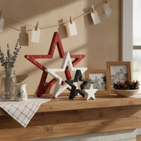 Independence Day Wooden Star Tabletop Decoration