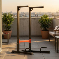 Bar Frame Floor-Standing Parallel Poles with Cross Brace Stable Stands for Fitness Enthusiasts, Athletes, Home Gym