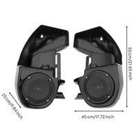 Motorcycle Lower Fairing with Speaker Enclosures Black Lower Fairing with Speaker Enclosures Glossy for Front Guard Mounting