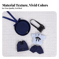 1/12 Scale BJD doll school Uniform set short Sleeve Shirt pants and hat for 6inch Action Figures Accs clothes