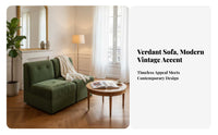 Pleated configurable Sectional French Retro aesthetic Sofa Combinable Sections Couch for Interior Designers, Homeowners, Living Room, Bedroom, Lounge Area