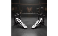 Double Bass Drum Pedal Adjustable Double Bass Pedal with Connecting Rod Heavy Duty for Drummers, Rehearsal