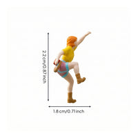 2 Pieces Climbing Figurine Detailed Pose Rock Climbing Figurine Mountaineering Miniature Finely Molded Mountaineering Miniatures