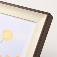 Photo Frame Newlyweds Tabletop Wall Mountable Resin Modern Minimalist Frame White Yellow Wood Grain