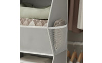 Mesh Side Pockets Hanging Closet Organizer Collapsible Material Wardrobe Organizer Space-Saving Foldable Wardrobe Shelves Sturdy Metal Hooks for Bedroom, Dorm Room, Nursery, RV