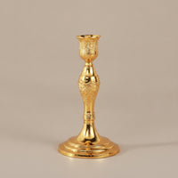 Elegant Metal Candle Holder Slender Tabletop Candle Holder Sturdy Candlestick with Round Base Long-Lasting for Wedding, Mantel