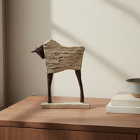 Horse Statue Artistic Resin Finish Horse Sculpture Hand Finished Table Decoration for Office, Study, Model Room