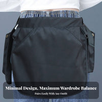 Plastic Buckle Three-Pocket Apron Polyester Storage Apron Easy to Clean Adjustable Waist Pouch Lightweight