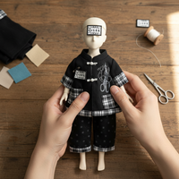20cm Doll Clothes Republican Era Chinese Style Outfit for Cotton Dolls