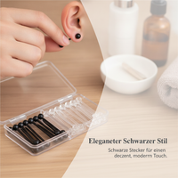 Resin Invisible Ear Studs for Newly Pierced Ears, Anti-Clogging Plastic Ear Sticks, Transparent Earring Posts for Students