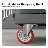 Thickened Steel Construction Heavy Duty Tool Cart on Wheels Effortless Mobility Heavy Duty Tool Cart Long-Lasting Worktop Mobile Workshop Trolley Ball-Bearing Drawer Slides for Mechanics, Professionals, DIY Enthusiasts
