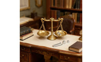 Miniature Balance Scale with Weights Realistic Balance Scale with Weights Compact for Study Desk