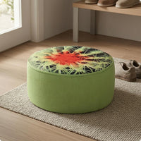 Removable Cover Fruit Stool Washable Low Stool Cylindrical Padded Ottoman