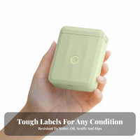 Waterproof Labels Portable Thermal Printer App Control Mini Thermal Labeler Bluetooth Connectivity Label Device Rechargeable Battery for Home Organizers, Teachers, Small Business Owners, School, Kitchen, Storage, Retail Shop
