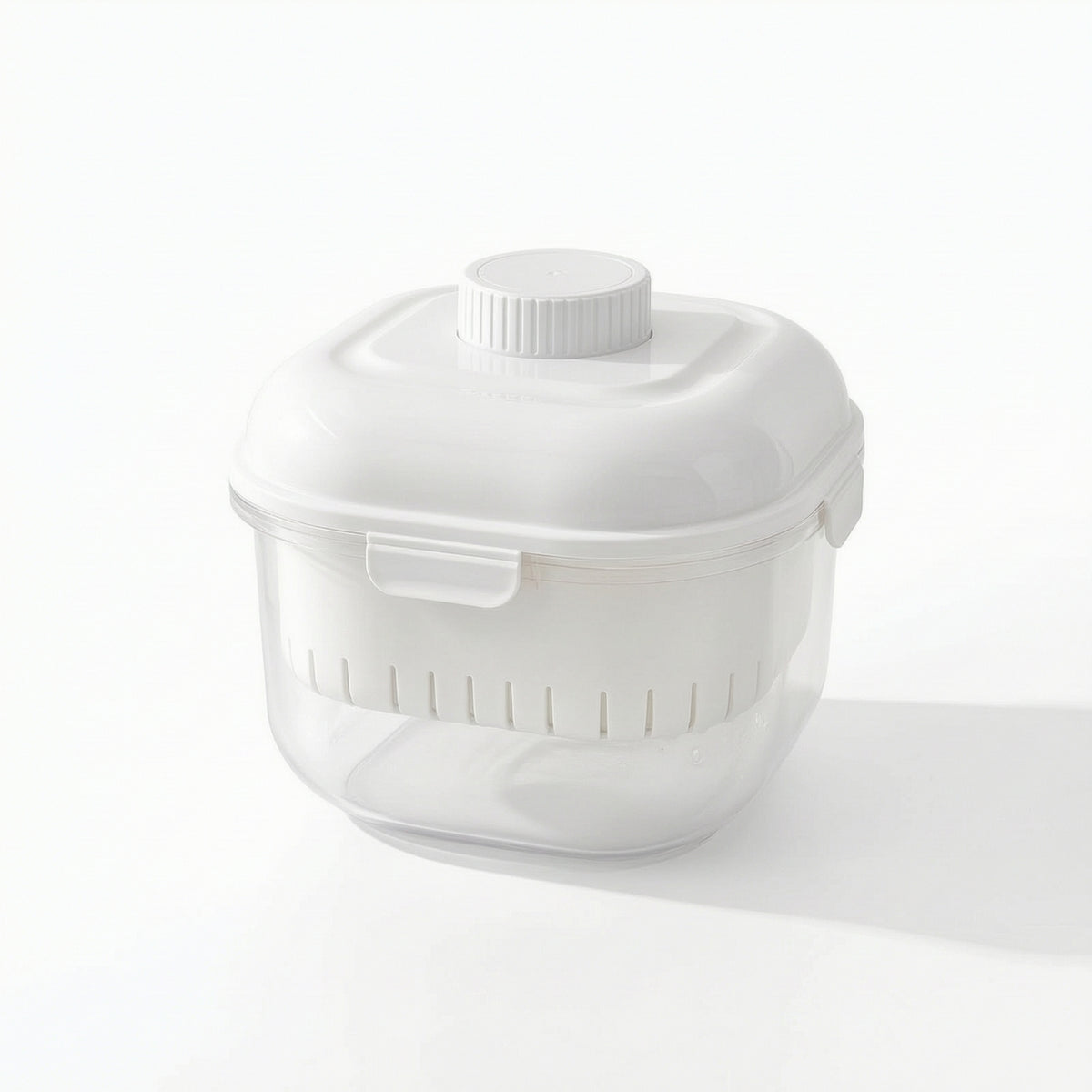 Food-Grade Yogurt Strainer with Spring Transparent Greek Yogurt Strainer See-Through Whey Separator with Mesh Filter Compact for Home Cooks, Countertop
