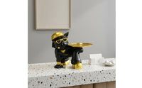 Dog Figurine Key Holder Multi-Functional Decor Canine Statue Tray Canine Statue Butler Key Holder Fun and Practical
