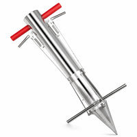 Stainless Steel Seedling Transplanter Spring-Loaded Seedling Planter with Lever Hand-Operated Manual Transplanter Long-Lasting for Nurseries