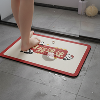 Diatomaceous Earth Bath Mat Quick Dry Non-Slip Absorbent Floor Mat for Bathroom and Toilet