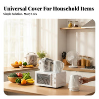 50 Pieces Dust Cover Dustproof Clear Appliance Protector Waterproof Elastic Cover for Homeowners, Renters, Kitchen, Storage, Moving