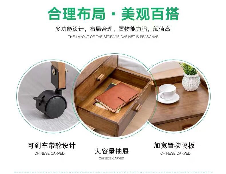 床头柜现代简约迷你储物柜家用卧室小型床头置物架北欧简易床边柜 原色2-45 组装