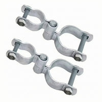2 Pieces Galvanized Steel Chain-Link Gate Hinge Threaded Bolt Gate Hinge Clamp