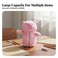 Capybara Soft Pencil Case Cute Design Capybara Pencil Case Large Capacity Soft Animal Pouch for Children, Students, School