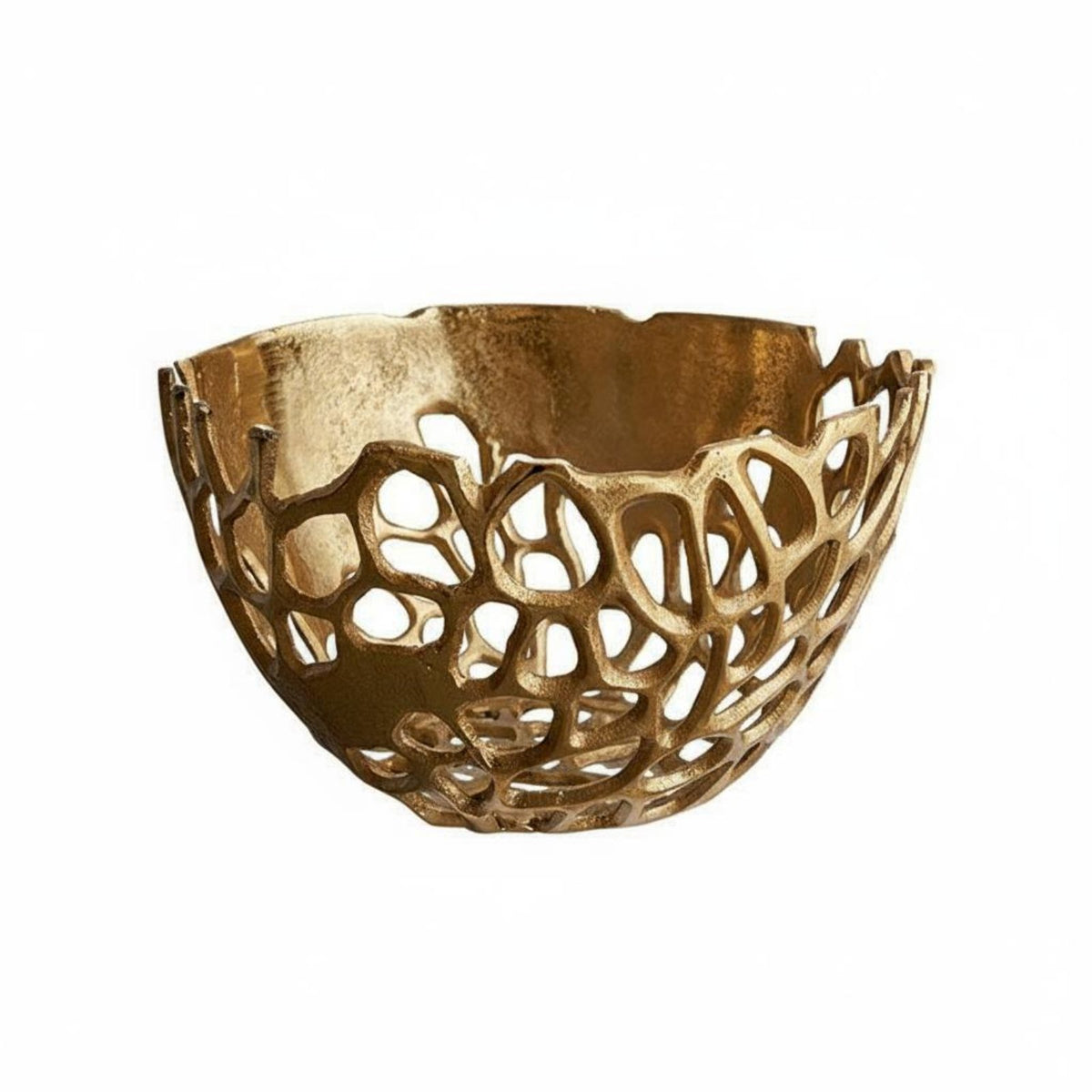 Openwork Fruit Tray Modern Minimalist Metal Fruit Bowl Gold Finish Home Decor Available Office