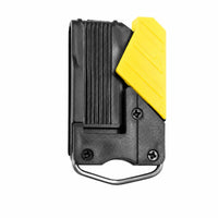 Black Plastic Tape Measure Safety Buckle Screw-Fastened Tape Measure Holder Clip Ribbed Side Panel Safety Buckle Clip Mounting Plate