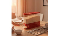Moisture-Proof Push Button Rice Dispenser Airtight Seal Slim Rice Storage Bin Food Grade Material Sealed Grain Dispenser for Kitchen, Pantry