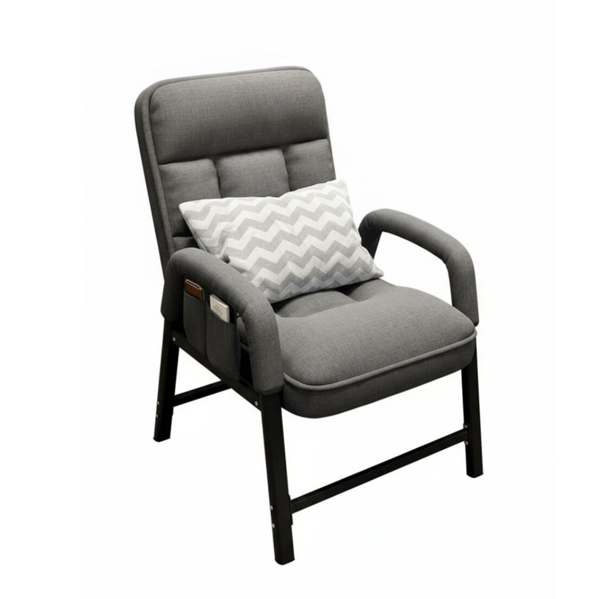Modern Design Adjustable Padded Recliner Reclining Function Upholstered Armchair High Back Support Computer Chair Thick Cushioning for Young Adults, Office Workers, Homeowners, Bedroom, Home Theater