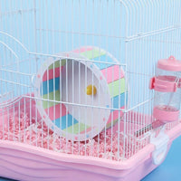 Silent Hamster Wheel and Non Slip Hamster Wheel, Textured Exercise Toy for Dwarf Hamsters, Open Ventilation Cage Mount Bracket Design