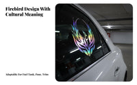 Self Phoenix Car Decal Easy to Apply Phoenix Sticker Waterproof for Motorcycle Riders, DIY Enthusiasts, Fuel Container Cap, Window, Wall
