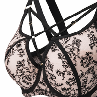 Lace Trim Full Coverage Bras for Women with Minimizer Support, Breathable Mesh Plus Size for Everyday and Work Wear, Wide Back Design