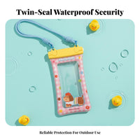 Cartoon Waterproof Phone Protector Buoyant Waterproof Phone Protector Floats for Beach Goers, Vacationers, Rafting, Water Park, Snorkeling