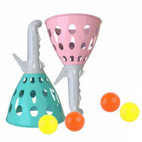 Family Fun Launch and Scoop Ball Game Easy to Play Handheld Ball Launcher Toy Lightweight Click and Scoop Toy Set Portable for Families, Outdoor