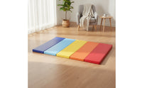 Foldable Exercise Mat Cushioned Gymnastics Mat with Handles Thick for Gymnasts