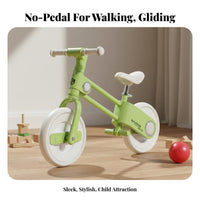 Lightweight Design Balance Bike Shock-Absorbing EVA Tires Kids Balance Bike Adjustable Seat & Handlebars Kids Walking Bike Non-Slip Grips for Beginners, Preschoolers, Outdoor, Indoor, Playground, Backyard