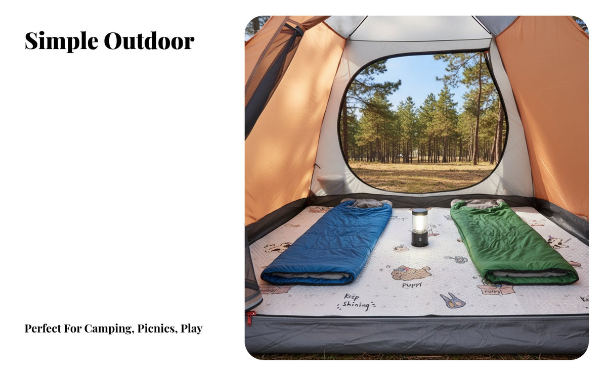 Portable Quilted Blanket Waterresistant Outsidedoor Mat Moistureresistant Outsidedoor Gear for Families, Duos, Outsidedoors, Camping, Beach