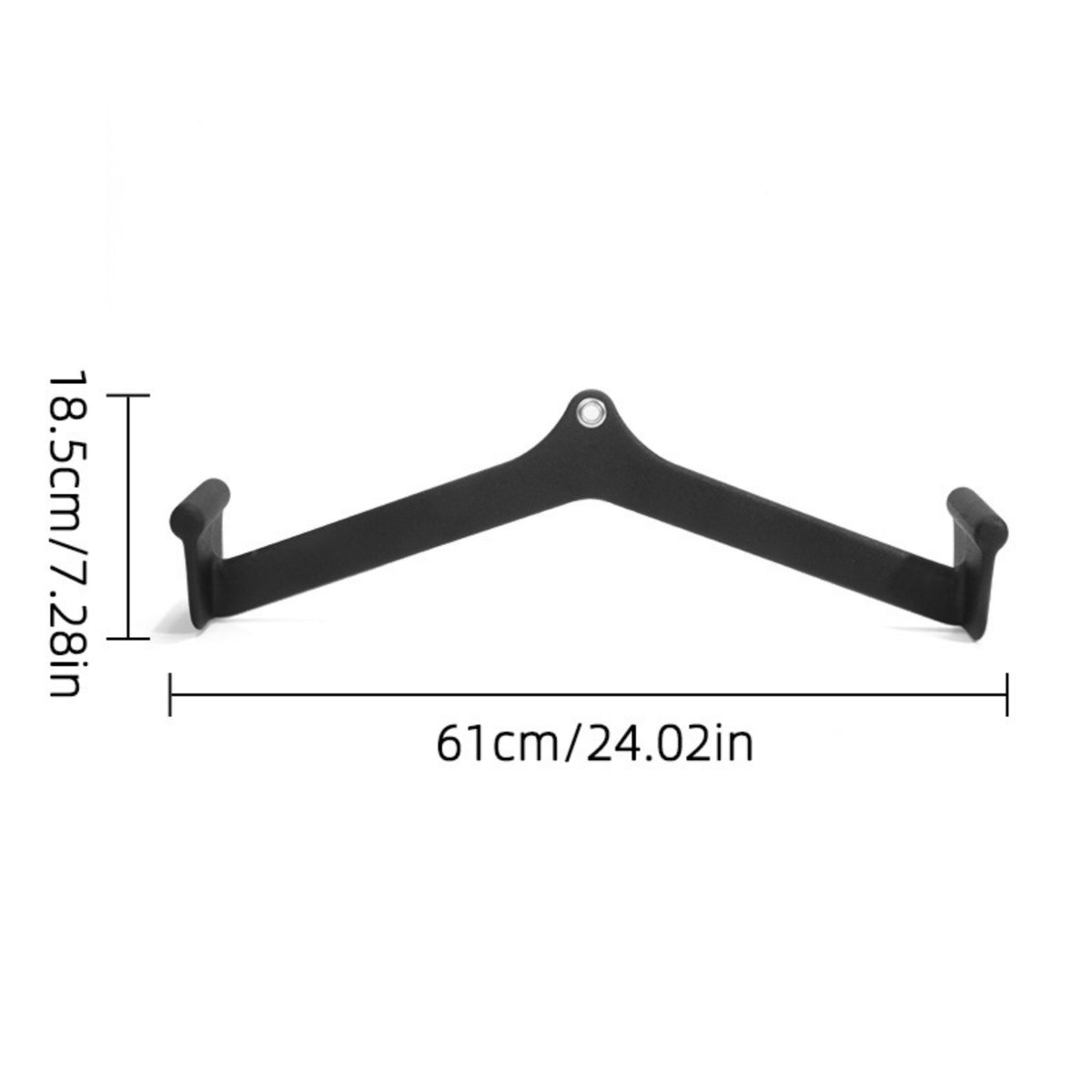 Dipped Coating Lat Pulldown Handle Angular Rowing Handle Sturdy Lat Pulldown Grip Black for Gym