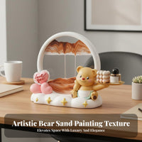 360° Rotatable Creative Landscape Hourglass Ever-Changing Scenery 3D Rotating Sandscape Picture Scratch Resistant Glass for Home, Restaurant