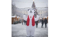 Inflatable White Bear Suit Oversized White Bear Costume Funny Inflatable Costume for Adults, Parties, Cosplay