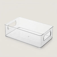 Acrylic Makeup Organizer, Stackable Clear Desktop Storage with Lid, Boxes for Shelves and Dressing Table, Transparent Cosmetic Container for Dorm Room