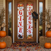 Thanksgiving Welcome Porch Sign Banner for Holiday Party Outdoor Decor