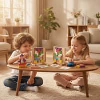Wooden Block Puzzle Interactive Battle Puzzle Educational Tabletop Game with Chime Families, Young Children, Playroom, Classroom