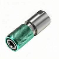 Knurled Grip Quick Release Drill Adapter Metal Self Locking Drill Adapter Socket Opening Hex Shank Bit Holder Compact