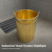 Long-Lasting Ignite-Resistant-Proof Copper Pail Wear-Resistant Heavy-Duty Copper Pail Rivet Reinforced Anti-Static Oil Pail for Oilfield Workers Plant Operators, Workshops